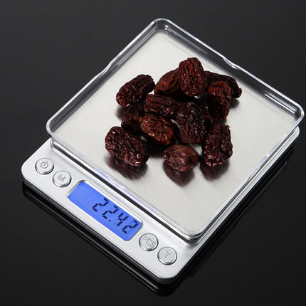 Ruhhy Precisie Keukenweegschaal - 500g / 0,01g - Met 2 Bakjes - LCD