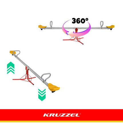 Kruzzel 2-in-1 Tuinschommel - Wipwap & Draaimolen - 75 kg