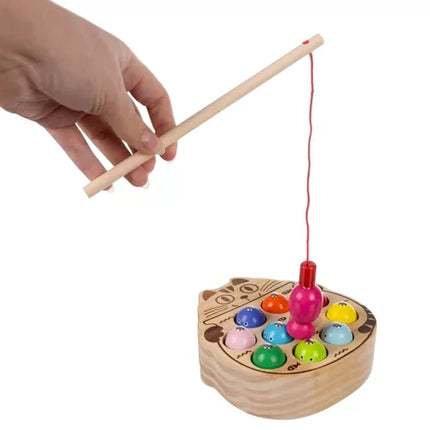 Kruzzel Magnetisch Visspel - Houten Kattenbord - 10 Vissen
