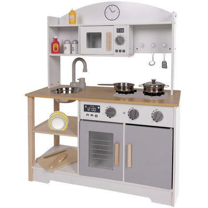 Kruzzel Houten Speelkeuken - Inclusief Accessoires en Geluid - 85 cm