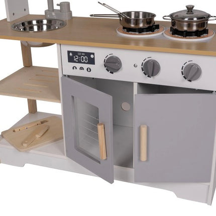 Kruzzel Houten Speelkeuken - Inclusief Accessoires en Geluid - 85 cm