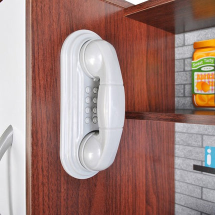 Kruzzel Houten Speelkeuken - Luxe Kinderkeuken met LED en Accessoires - Bruin/Wit