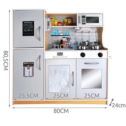 Kruzzel Houten Speelkeuken - Luxe Kinderkeuken met LED en Accessoires