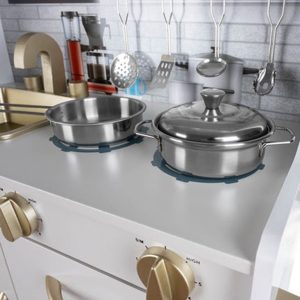Kruzzel Houten Speelkeuken - Luxe Kinderkeuken met LED en Accessoires - Wit
