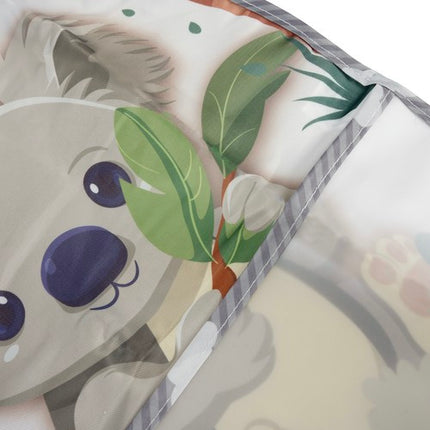 Kruzzel Slabbetje met Mouwen en Opvangbakje - Panda - Grijs/Bruin