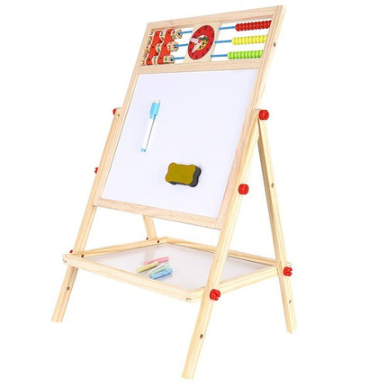Kruzzel Dubbelzijdig Houten Schoolbord - 6-in-1 Educatief Bord