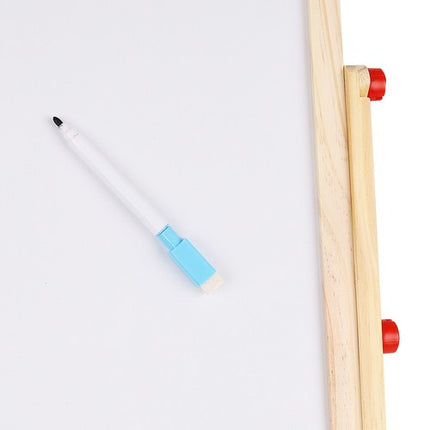 Kruzzel Dubbelzijdig Houten Schoolbord - 6-in-1 Educatief Bord