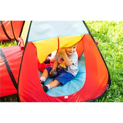 Kruzzel 3-in-1 Kindertent - Tipi, Tunnel en Speelhuis - 288 x 94 x 70 cm - Multicolour
