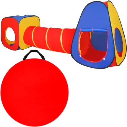 Kruzzel 3-in-1 Kindertent - Tipi, Tunnel en Speelhuis - 288 x 94 x 70 cm - Multicolour
