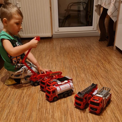 6-in-1 Brandweerwagenset XXL
