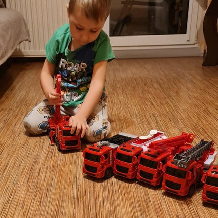 6-in-1 Brandweerwagenset XXL