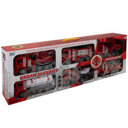 6-in-1 Brandweerwagenset XXL