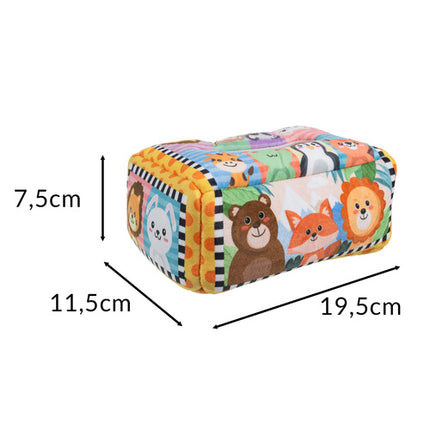 Kruzzel Sensorische Tissuebox - Montessori Sorteerbox voor Baby's