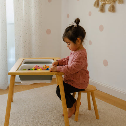 Kruzzel Houten Educatieve Speeltafel met Stoel - Sensorisch & Montessori