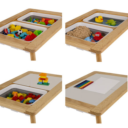 Kruzzel Houten Educatieve Speeltafel met Stoel - Sensorisch & Montessori