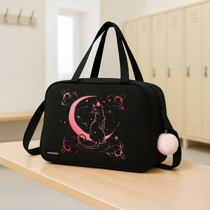 Kruzzel Schoudertas - 13L - School & Sport - Zwart/Roze