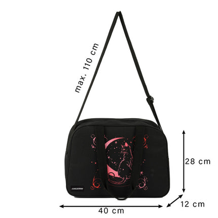 Kruzzel Schoudertas - 13L - School & Sport - Zwart/Roze