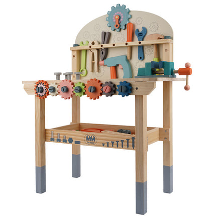 Kruzzel Houten Werkbank - 3-in-1 Gereedschapsset voor Kinderen