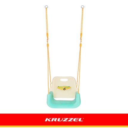 Kruzzel 3-in-1 Kinderschommel - Groeimodel - Crème/Turquoise