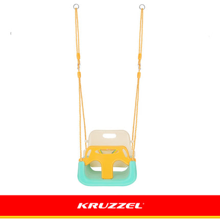 Kruzzel 3-in-1 Kinderschommel - Groeimodel - Crème/Turquoise