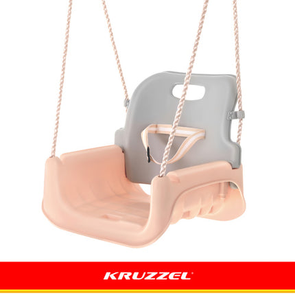 Kruzzel 3-in-1 Kinderschommel - Groeimodel - Grijs/Beige