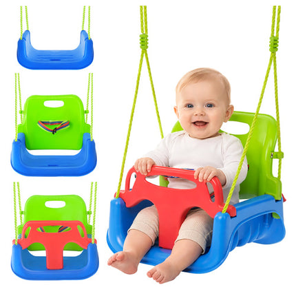 Kruzzel 3-in-1 Kinderschommel - Groeimodel - Groen/Blauw