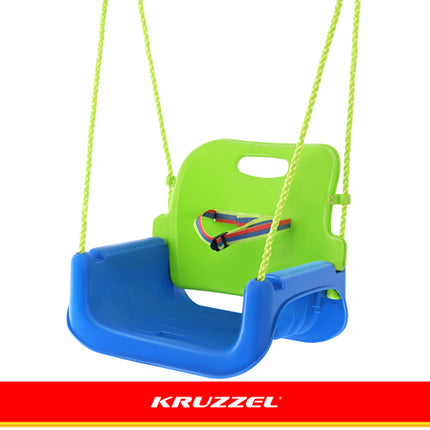 Kruzzel 3-in-1 Kinderschommel - Groeimodel - Groen/Blauw