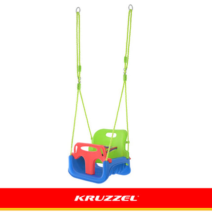 Kruzzel 3-in-1 Kinderschommel - Groeimodel - Groen/Blauw