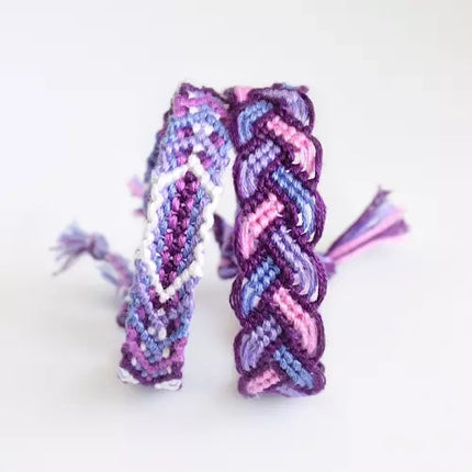 Kruzzel Armbanden Maakset - 9 Kleuren Borduurzijde - Inclusief Vlecht discs