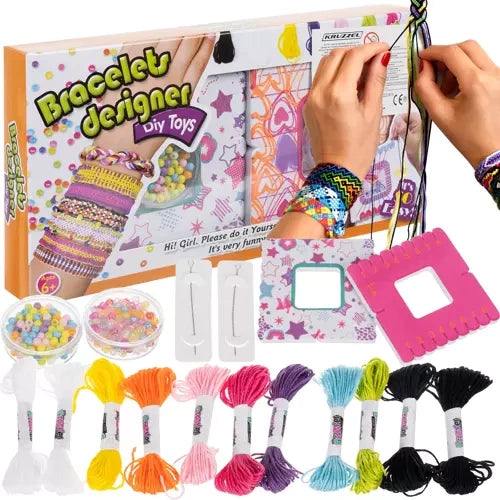 Kruzzel Armbanden Maakset - 9 Kleuren Borduurzijde - Inclusief Vlecht discs