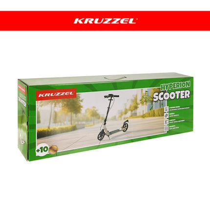 Kruzzel Hyperion Step - 200 mm Wielen - Inklapbaar - Zwart/Wit