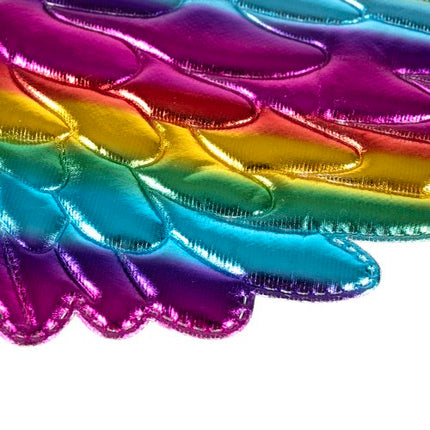 Kruzzel Eenhoorn Kostuumset - 3-Delig - Rokje, Vleugels & Hoofdband - Regenboog