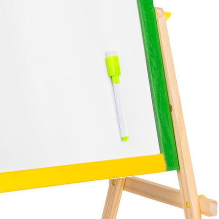 Kruzzel Dubbelzijdig Houten Tekenbord - Educatief Schoolbord