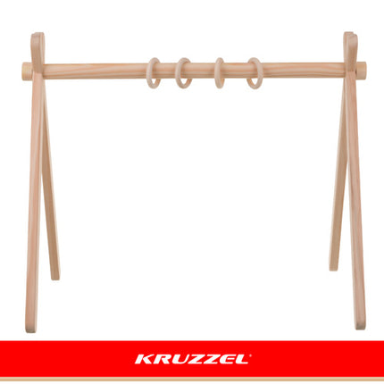 Kruzzel Houten Educatieve Baby Gym - 64 x 43 x 52 cm - Natuurlijk Hout