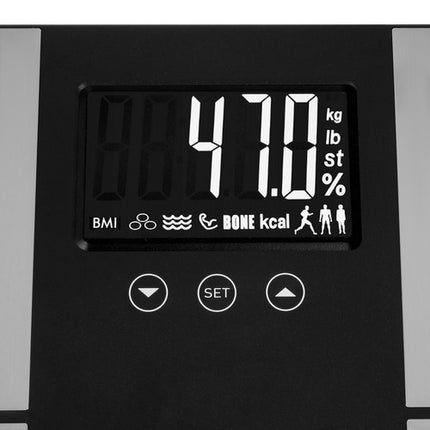 Ruhhy Analytische Badkamerweegschaal - Smart - 225 kg - Zwart