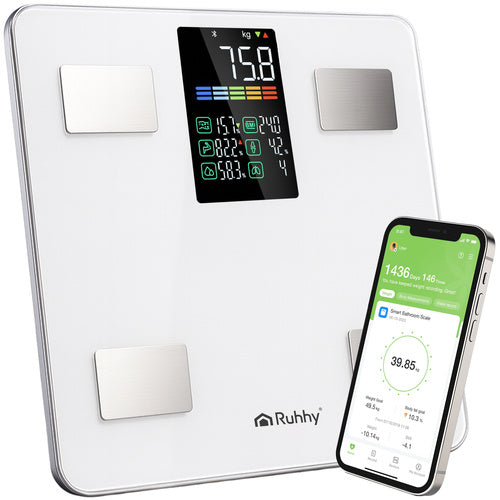 Ruhhy Analytische Badkamerweegschaal - Smart - 226 kg - Wit