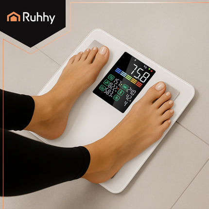 Ruhhy Analytische Badkamerweegschaal - Smart - 226 kg - Wit