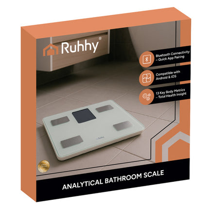 Ruhhy Analytische Badkamerweegschaal - Smart - 226 kg - Wit