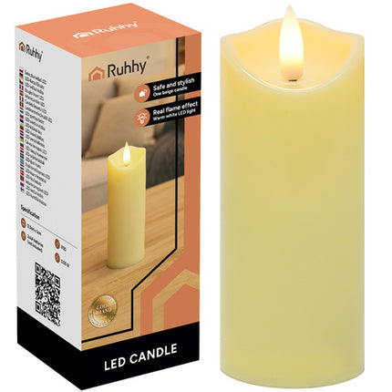 Ruhhy LED Grafkaars - 12,5 x 5 cm - Warm Wit - Vlammen-effect