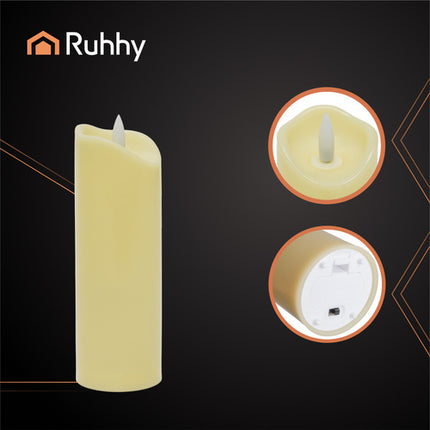 Ruhhy LED Grafkaars - 17 x 5 cm - Warm Wit - Vlammen-effect