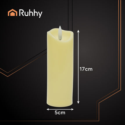 Ruhhy LED Grafkaars - 17 x 5 cm - Warm Wit - Vlammen-effect