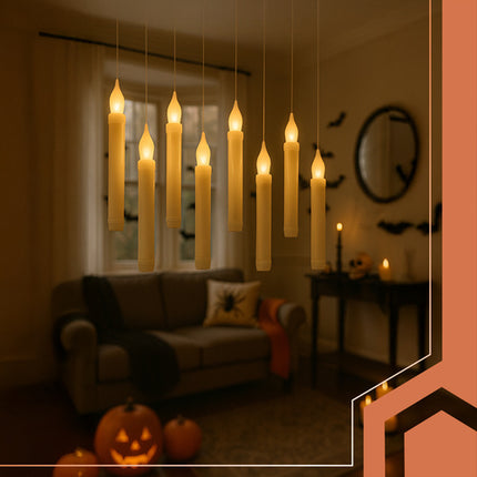 Ruhhy LED Kaarsen - 12 Stuks met Toverstaf - Zwevende Decoratie