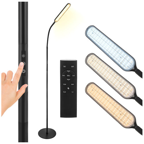 Izoxis 26885 LED Vloerlamp - 180 cm - Zwart - Met Afstandsbediening