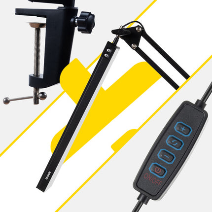Izoxis 26357 2-in-1 Bureaulamp - Verstelbaar - Met Tafelklem en Voet