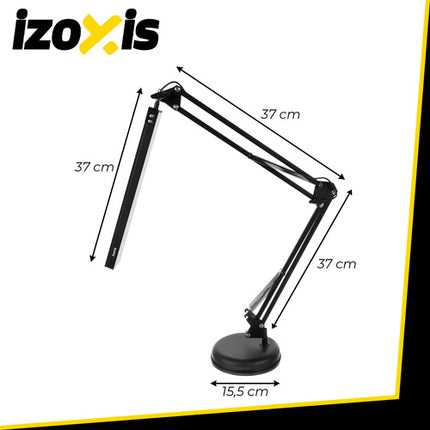 Izoxis 26357 2-in-1 Bureaulamp - Verstelbaar - Met Tafelklem en Voet