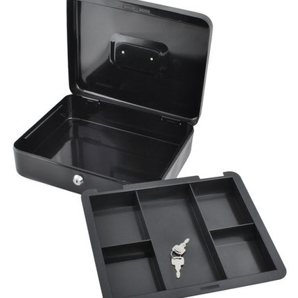 Malatec Grote Geldkist - 30 x 24 x 9 cm - Met Sleutelslot - Zwart