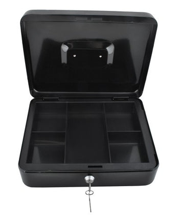 Malatec Grote Geldkist - 30 x 24 x 9 cm - Met Sleutelslot - Zwart