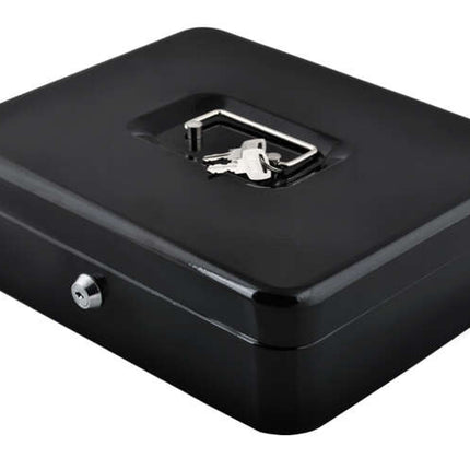 Malatec Grote Geldkist - 30 x 24 x 9 cm - Met Sleutelslot - Zwart