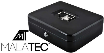 Malatec Grote Geldkist - 30 x 24 x 9 cm - Met Sleutelslot - Zwart