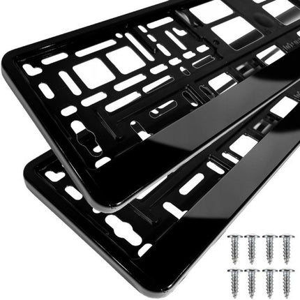 Xtrobb Kentekenplaathouder Set - 2 Stuks - Zwart - Universeel